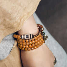 Load image into Gallery viewer, Wealth Harmony Dzi Bodhi Blessing Necklace