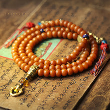 Load image into Gallery viewer, Lungta Stone 108 Beads Wealth Mala Necklace