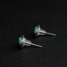 Load image into Gallery viewer, Lungta Stone Fortune Oval Turquoise Stud Earrings