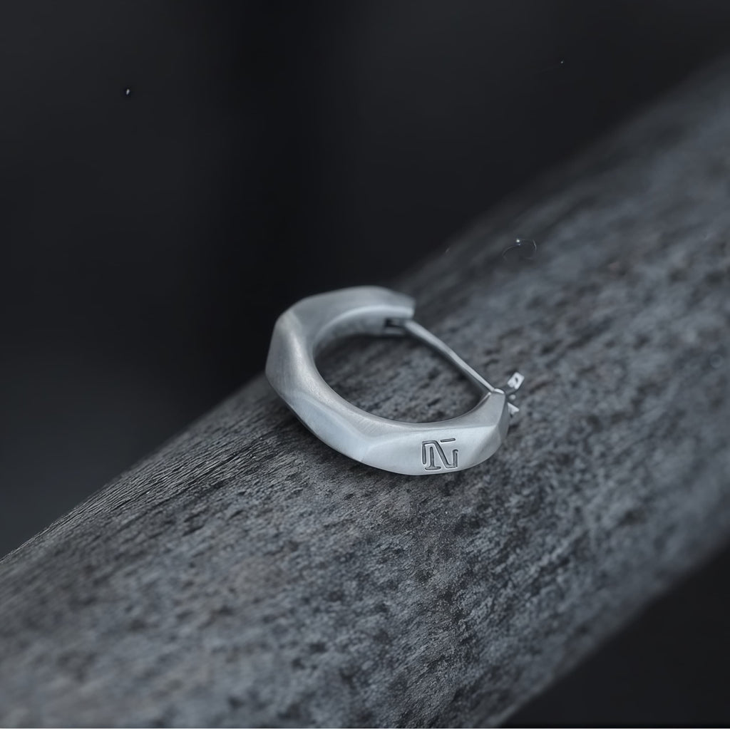 Sterling Silver Prosperity Hoop Earrings