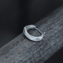 Load image into Gallery viewer, Sterling Silver Prosperity Hoop Earrings