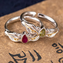 Load image into Gallery viewer, Eternal Prosperity Zircon Silver Ring Handcrafted for Abundance and Elegance