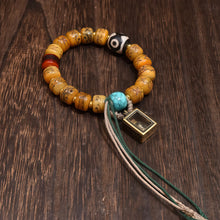 Load image into Gallery viewer, Prosperity Tibetan Dzi Yak Bone Bracelet