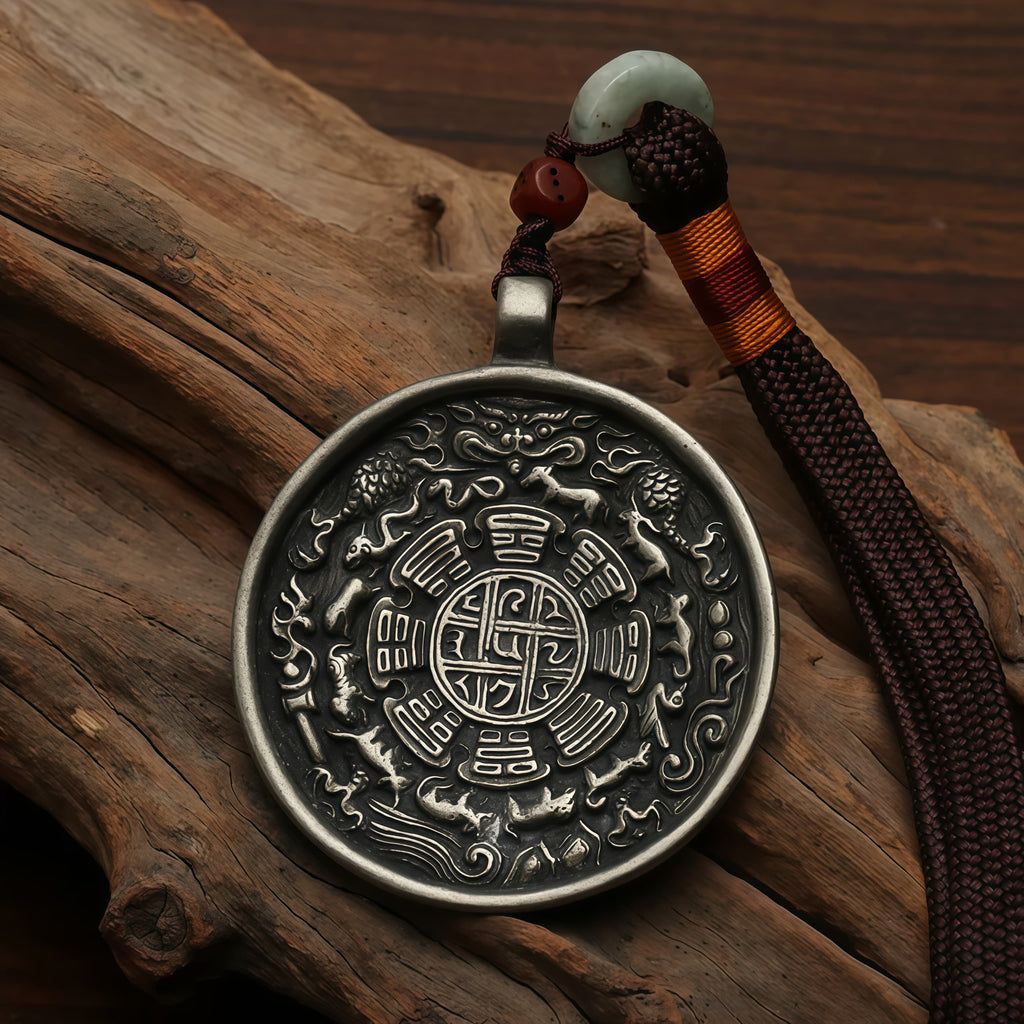 Prosperity Talisman Pendant Handcrafted Copper Wealth Talisman