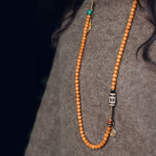 Load image into Gallery viewer, Wealth Harmony Dzi Bodhi Blessing Necklace