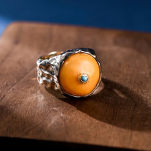 Load image into Gallery viewer, Amber Wealth Guardian Ring Sterling Silver