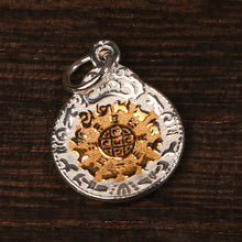 Load image into Gallery viewer, Wealth Energy Sterling Silver Tibetan Charm Keychain