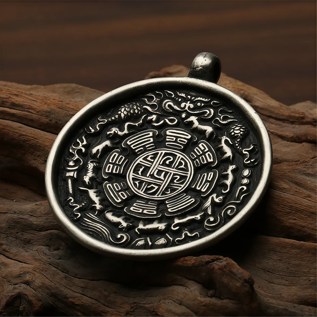 Prosperity Talisman Pendant Handcrafted Copper Wealth Talisman