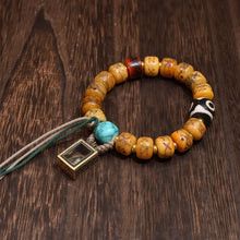 Load image into Gallery viewer, Prosperity Tibetan Dzi Yak Bone Bracelet