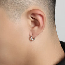 Load image into Gallery viewer, Sterling Silver Prosperity Hoop Earrings