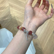 Load image into Gallery viewer, 007 Mo Pink &amp; Strawberry Quartz Crystal Bracelet | Love, Healing &amp; Soft Feminine Energy