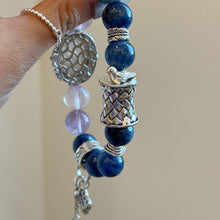 Load image into Gallery viewer, 009 Purple Azeztulite x Blue Kyanite | Spiritual Clarity &amp; Calm Energy Bracelet