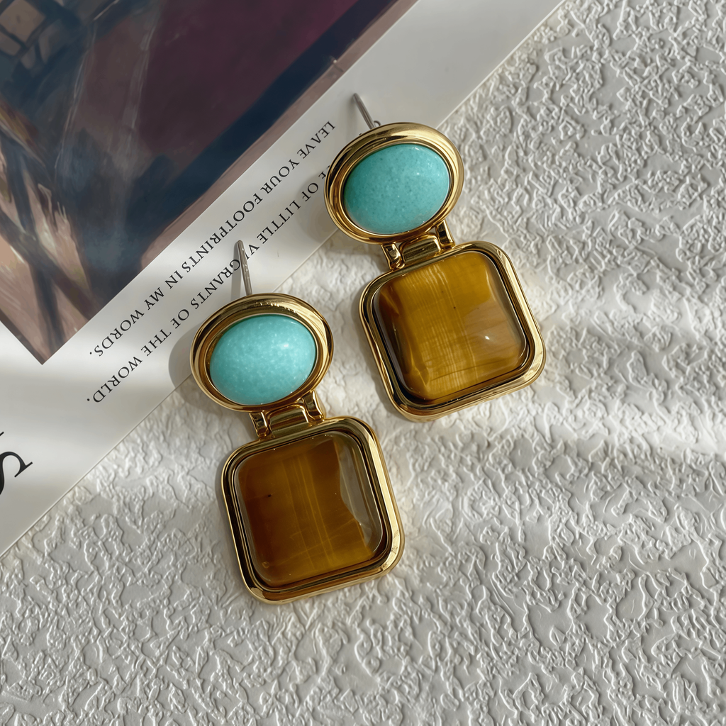 Wealth Energy Tiger's Eye Earrings