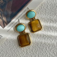 Load image into Gallery viewer, Wealth Energy Tiger&#39;s Eye Earrings