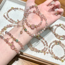 Load image into Gallery viewer, Strawberry Crystal Love Energy Bracelet | Double Circle for Romance &amp; Harmony