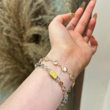 Load image into Gallery viewer, 027 Golden Hair Crystal Double Fortune Bracelet | Twin Chain for Wealth &amp; Luck