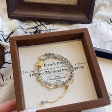 Load image into Gallery viewer, 027 Golden Hair Crystal Double Fortune Bracelet | Twin Chain for Wealth &amp; Luck