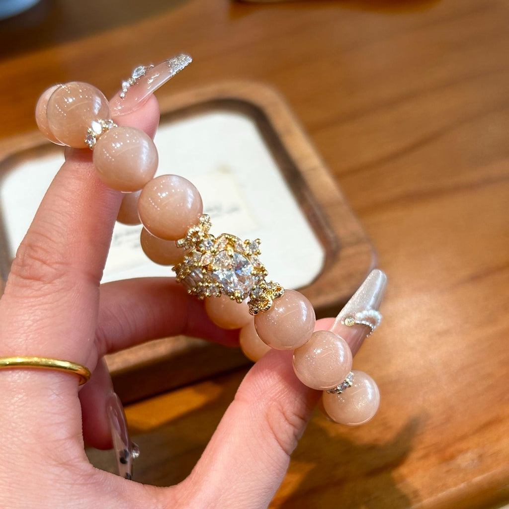 024 Orange Moonlight Crystal Bracelet Glow Up Your Energy & Style | Confidence & Creativity Boost