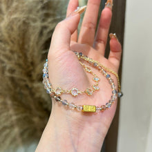 Load image into Gallery viewer, 027 Golden Hair Crystal Double Fortune Bracelet | Twin Chain for Wealth &amp; Luck