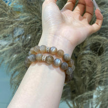 Load image into Gallery viewer, 036 Milk Tea Moonlight Bracelet | Soft White Rabbit Hair Beads for Calm &amp; Sweet Vibes