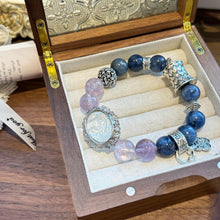 Load image into Gallery viewer, 009 Purple Azeztulite x Blue Kyanite | Spiritual Clarity &amp; Calm Energy Bracelet