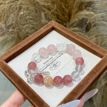 Load image into Gallery viewer, 007 Mo Pink &amp; Strawberry Quartz Crystal Bracelet | Love, Healing &amp; Soft Feminine Energy
