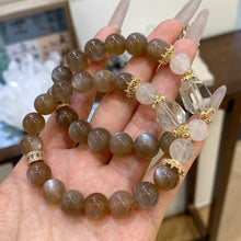 Load image into Gallery viewer, 036 Milk Tea Moonlight Bracelet | Soft White Rabbit Hair Beads for Calm &amp; Sweet Vibes