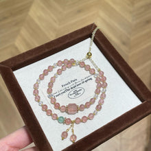 Load image into Gallery viewer, Strawberry Crystal Love Energy Bracelet | Double Circle for Romance &amp; Harmony