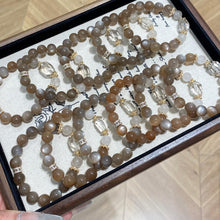 Load image into Gallery viewer, 036 Milk Tea Moonlight Bracelet | Soft White Rabbit Hair Beads for Calm &amp; Sweet Vibes