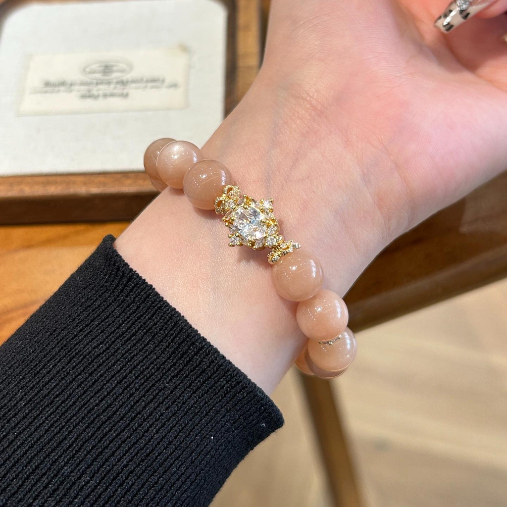 024 Orange Moonlight Crystal Bracelet Glow Up Your Energy & Style | Confidence & Creativity Boost