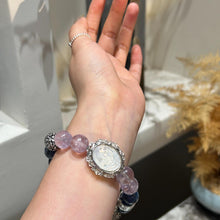 Load image into Gallery viewer, 009 Purple Azeztulite x Blue Kyanite | Spiritual Clarity &amp; Calm Energy Bracelet