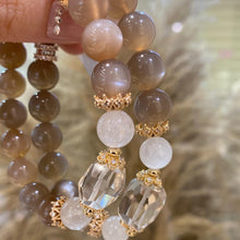 Load image into Gallery viewer, 036 Milk Tea Moonlight Bracelet | Soft White Rabbit Hair Beads for Calm &amp; Sweet Vibes