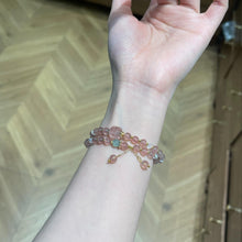 Load image into Gallery viewer, Strawberry Crystal Love Energy Bracelet | Double Circle for Romance &amp; Harmony