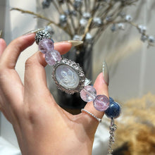Load image into Gallery viewer, 009 Purple Azeztulite x Blue Kyanite | Spiritual Clarity &amp; Calm Energy Bracelet