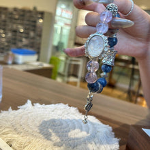 Load image into Gallery viewer, 009 Purple Azeztulite x Blue Kyanite | Spiritual Clarity &amp; Calm Energy Bracelet