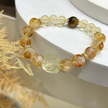 Load image into Gallery viewer, 014 Yellow Pagoda x Tiger Eye x Lemon Quartz | Wealth &amp; Confidence Energy Bracelet