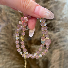 Load image into Gallery viewer, Strawberry Crystal Love Energy Bracelet | Double Circle for Romance &amp; Harmony