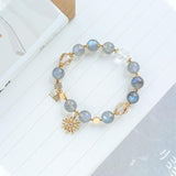 038 |Austrian Gray Moonlight Crystal Bracelet | Elegant Glow & Calm Energy