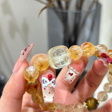 Load image into Gallery viewer, 014 Yellow Pagoda x Tiger Eye x Lemon Quartz | Wealth &amp; Confidence Energy Bracelet